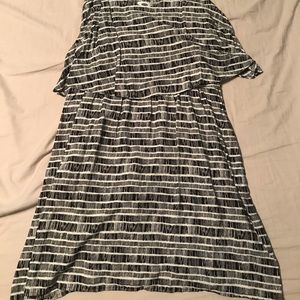 White and black dress